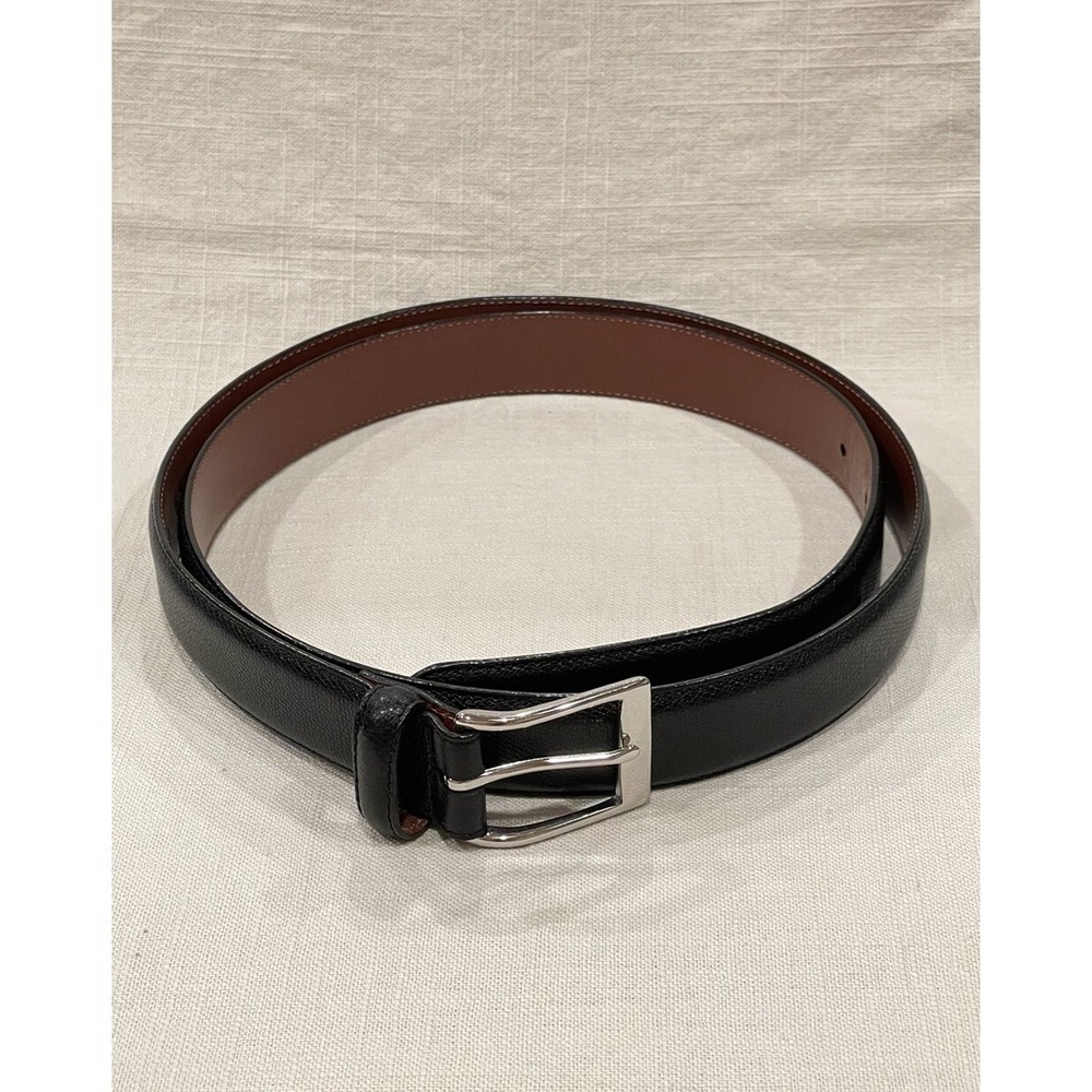 Coach Men's Black Leather Belt Size 42in (105cm) #3715 Cowhide‎ Square Buckle